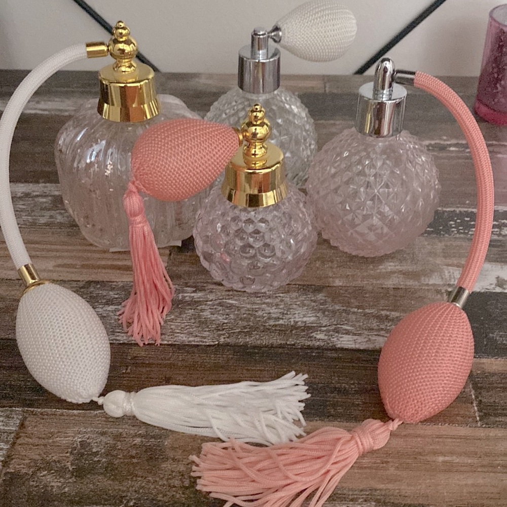 Glass perfume bottle set from Hobby Lobby
